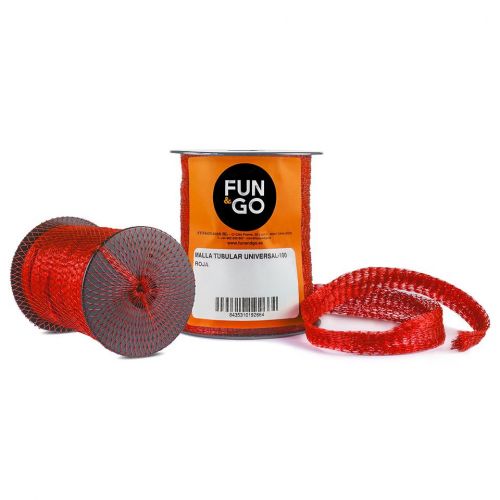 MALLA TUBULAR ENVASADO UNIVERSAL-100 ROJA (100m)